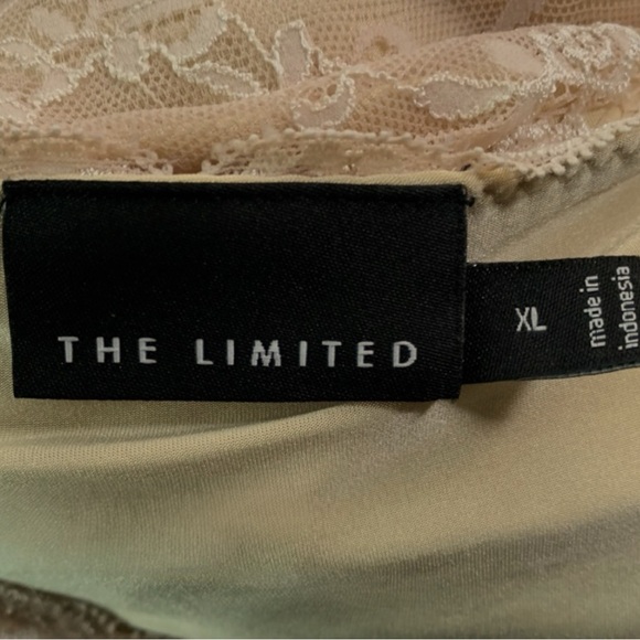 The Limited Sleeveless Lined Lace Camisole Cream Tank Top Ladies Size XL - Picture 4 of 6